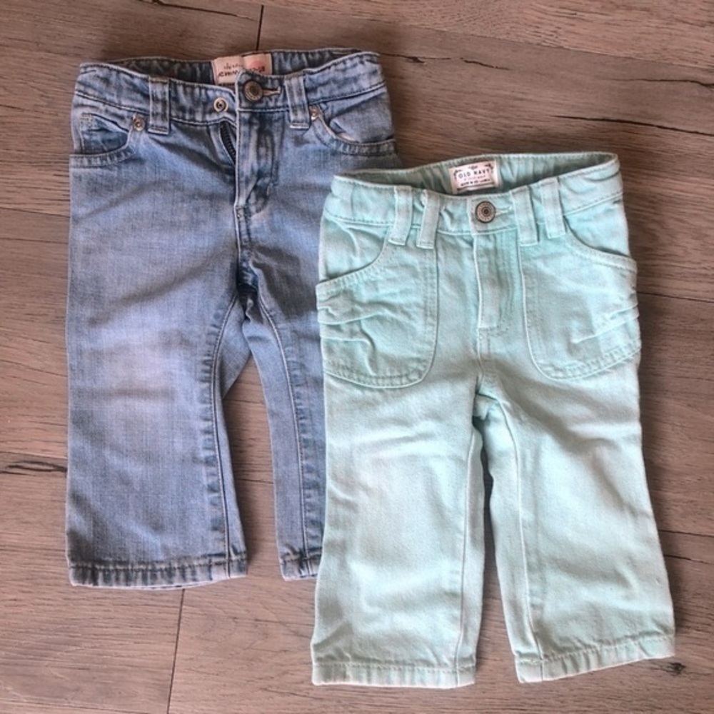 Two Pairs of Old Navy Baby Jeans